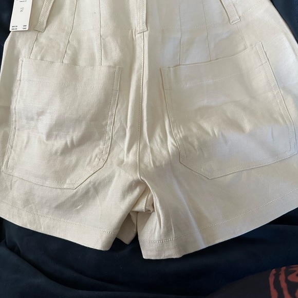 NWT Maeve/Anthropologie Colette Linen shorts in white. Size 27 - Picture 4 of 6